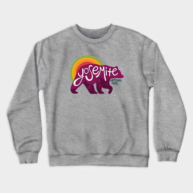 Yosemite National Park Bear Crewneck Sweatshirt by Kathy Osborne Studio